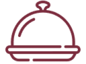 Cloche icon on black background.